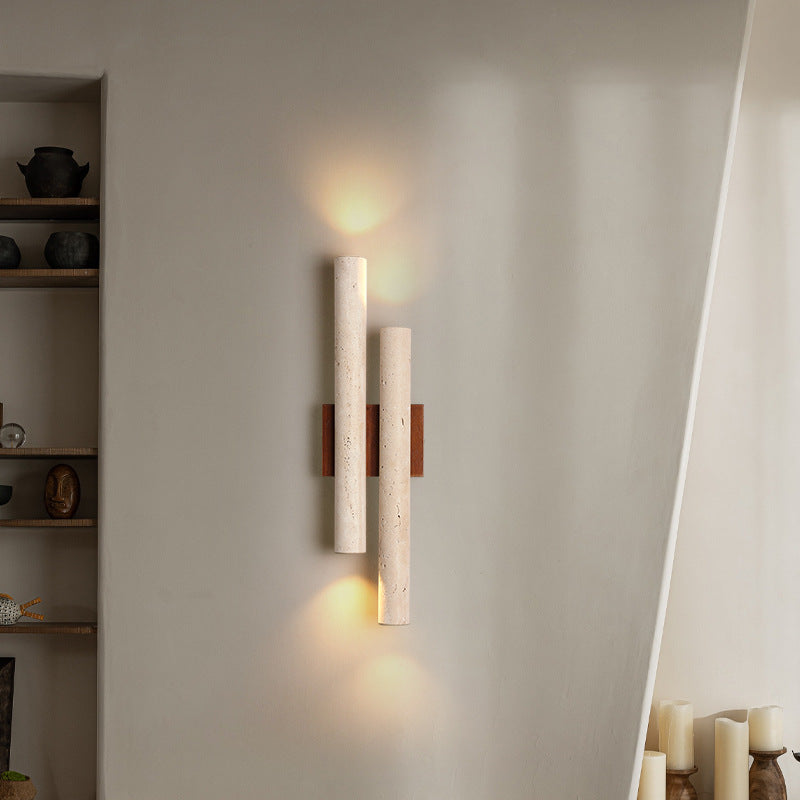 Travertine Retro Style Double Long Wall Light