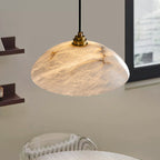 Modern Alabaster Dome Pendant Light