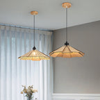 Sora Cone Wabi-Sabi Wood Pendant Light