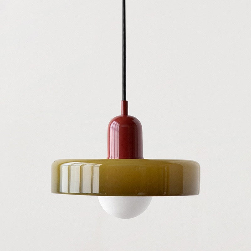 Luminous Halo Modern Glass Pendant Light