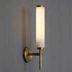 Nordic Brass Marble Tube Wall Light