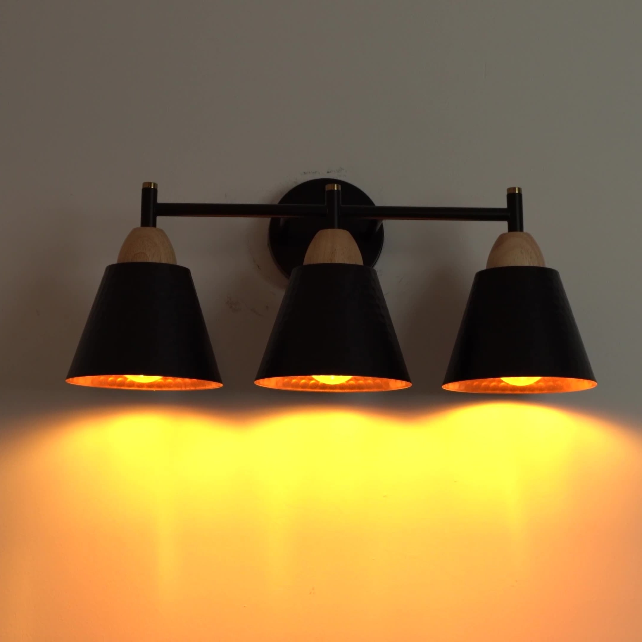 Industrial Style Three-Head Wall Light