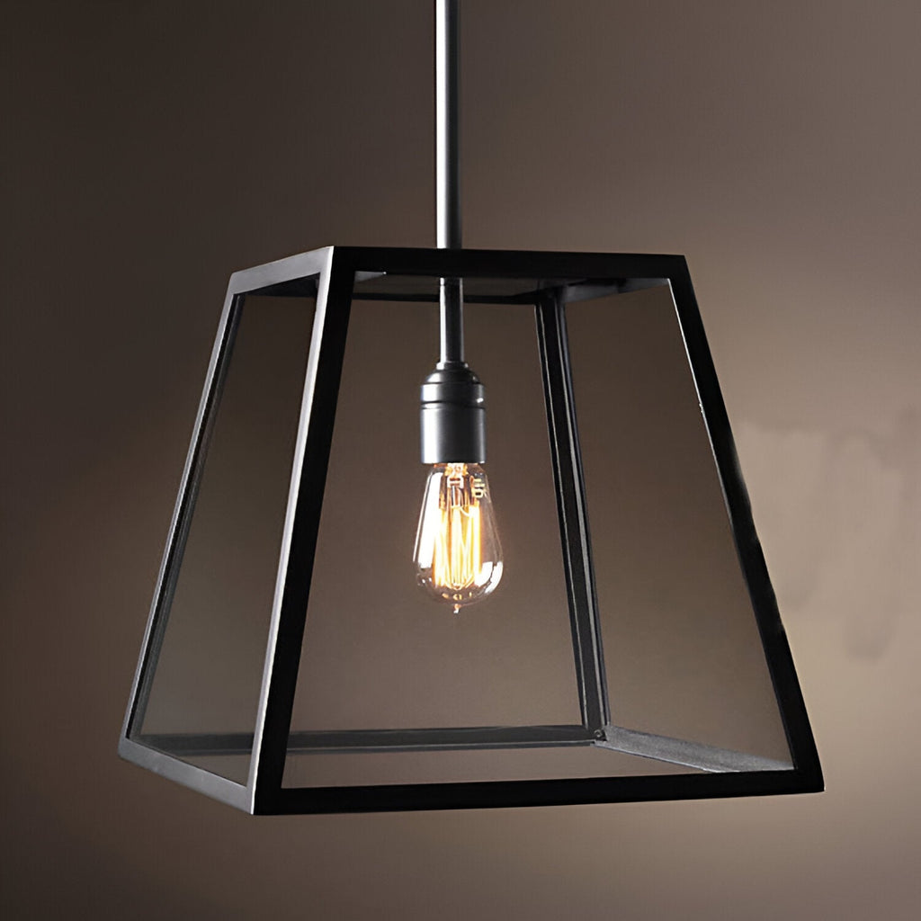 Arlo Retro Industrial Glass Pendant Light