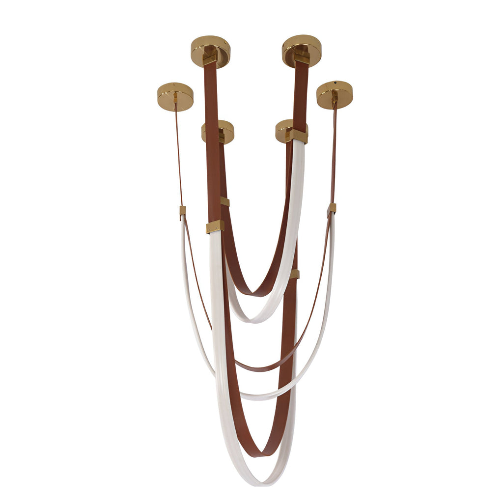 Nordic PU Leather LED Belt Ceiling Light