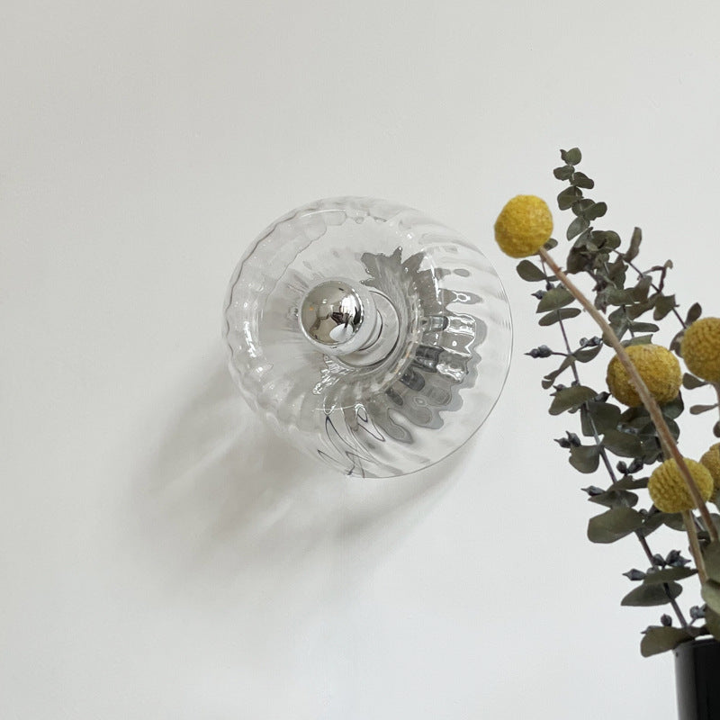 Clara Rays Contemporary Brass Glass Ceiling Light