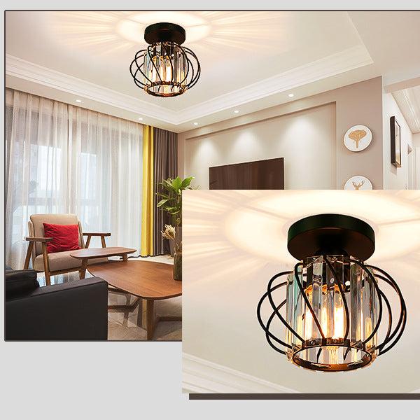 Retro Modern Iron Oblique Line Ceiling Light