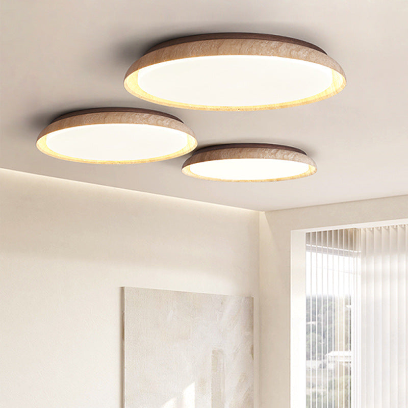 Travertine Japanese Wabi-Sabi Style Retro Ceiling Light
