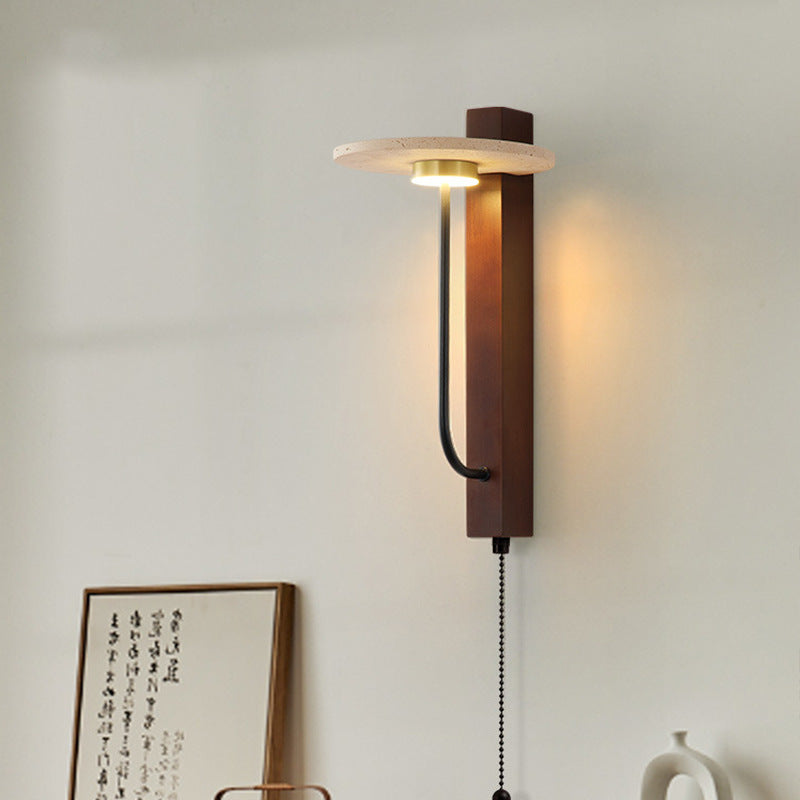 Travertine Oriental Style Wall Light