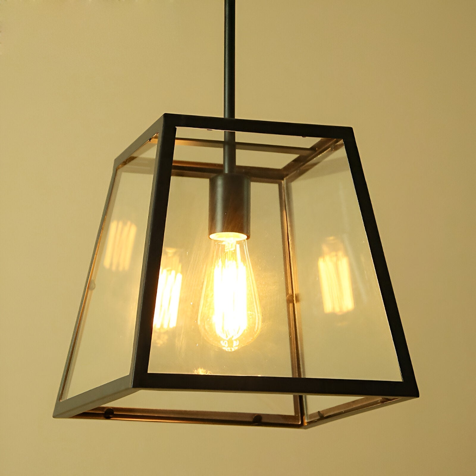 Arlo Retro Industrial Glass Pendant Light