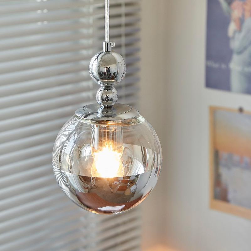 Orbique Bauhaus Chrome Mirrorball Glass Pendant Light