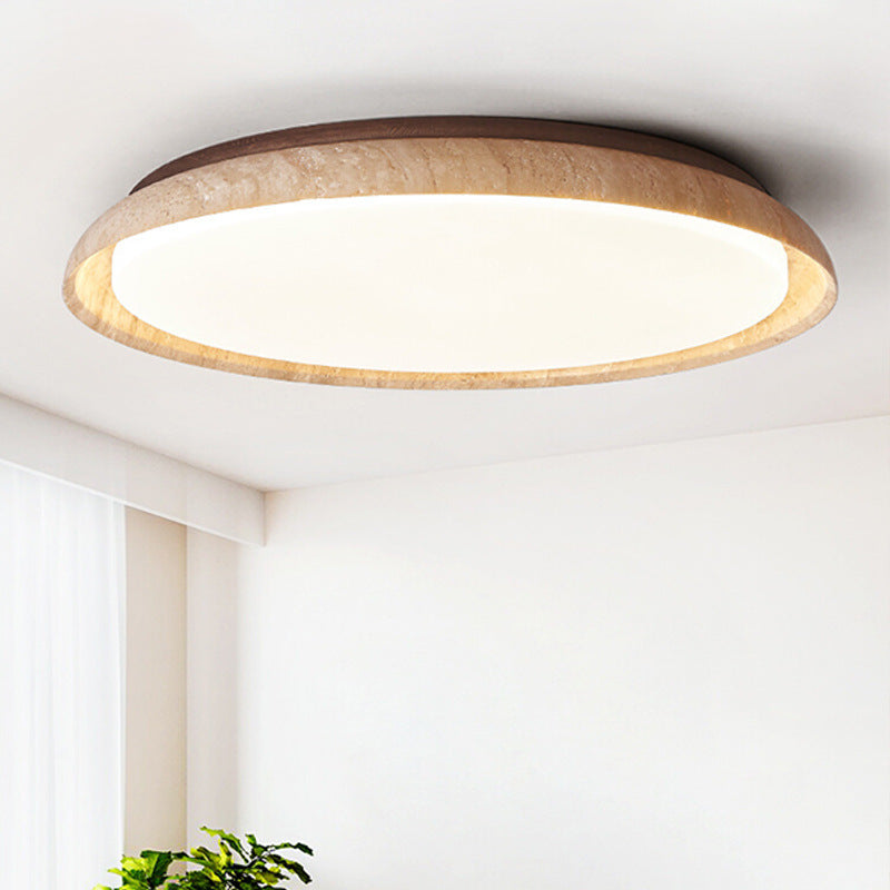 Travertine Japanese Wabi-Sabi Style Retro Ceiling Light