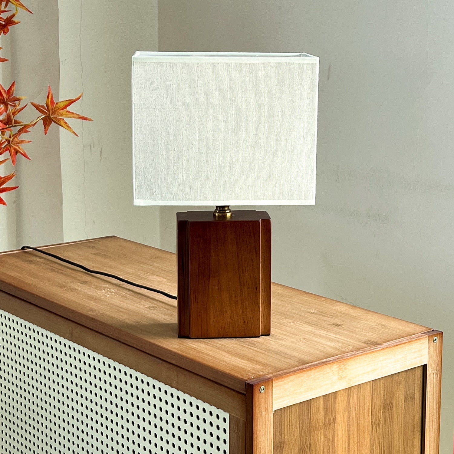 Kairo Japandi Bamboo Linen Table Lamp