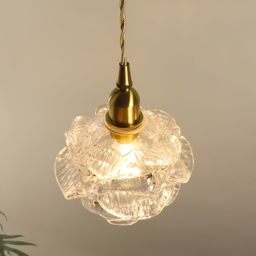 Vintage Rose Glass Pendant Light
