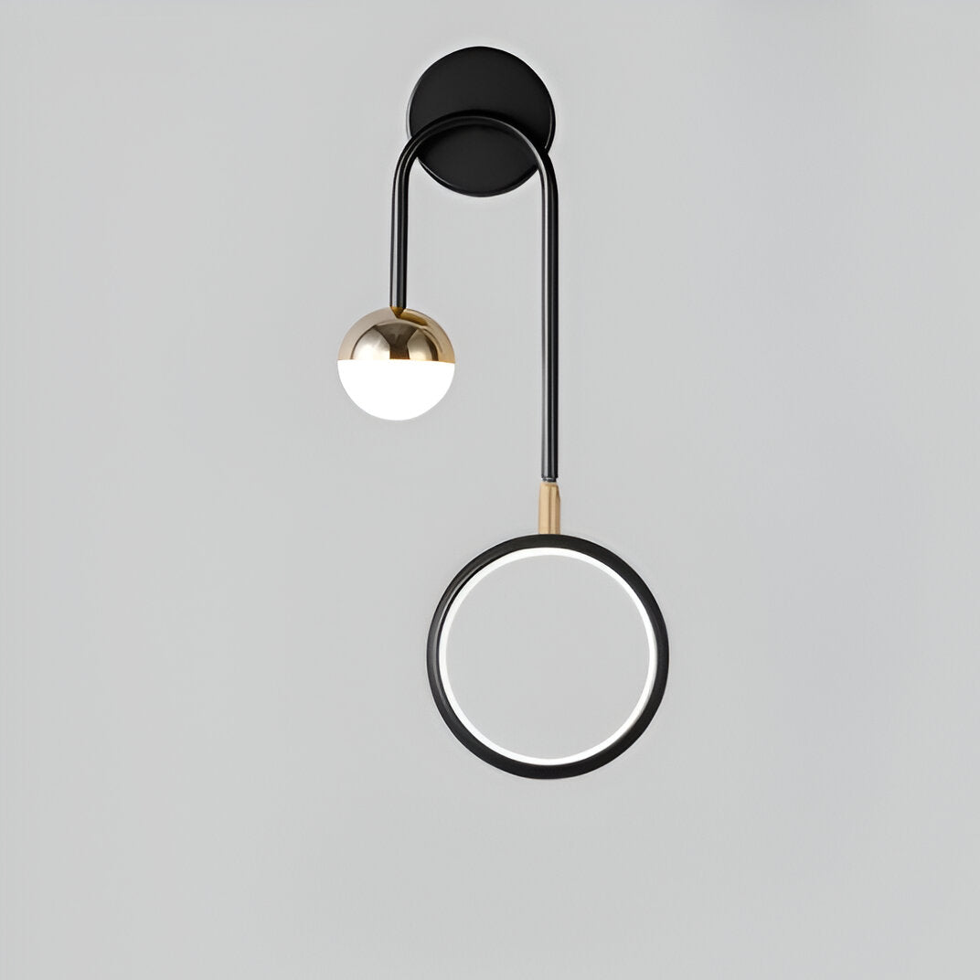 LED Nordic Sconce Round Rotatable Iron Wall Light