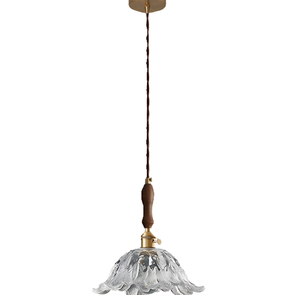 Retro French Flower Glass Pendant Light