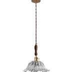 Retro French Flower Glass Pendant Light