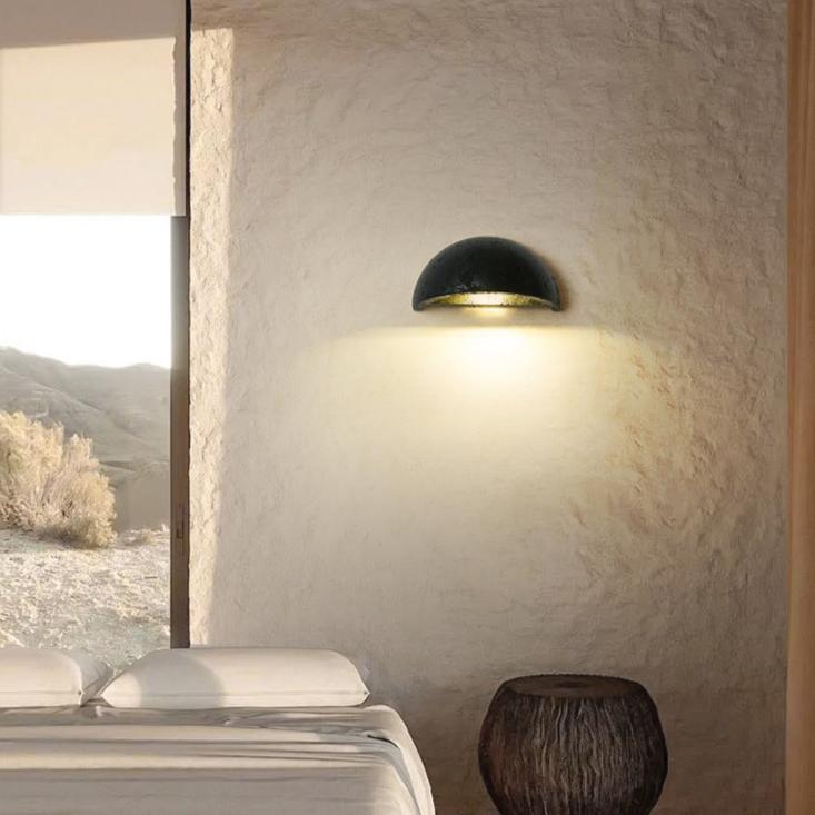 Travertine Nordic Semicircular Wall Light