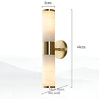 The Callum Marble and Cast Iron Modern Wall Sconce