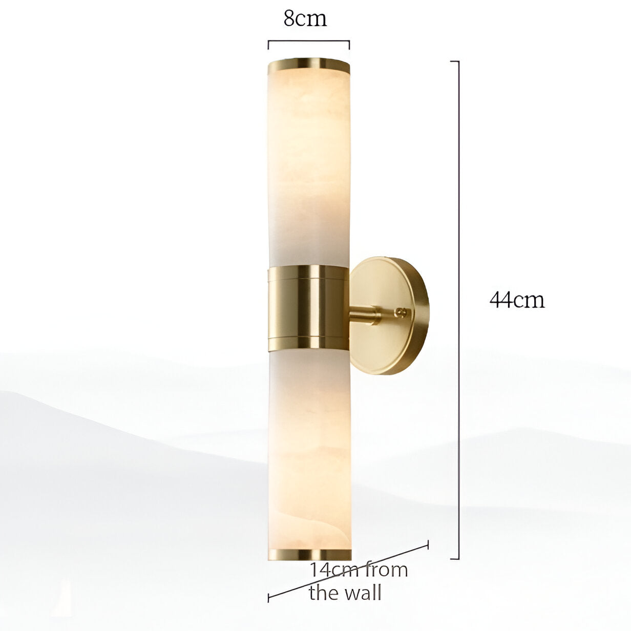 The Callum Marble and Cast Iron Modern Wall Sconce