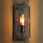 Industrial Metal Rectangular Frame Wall Light