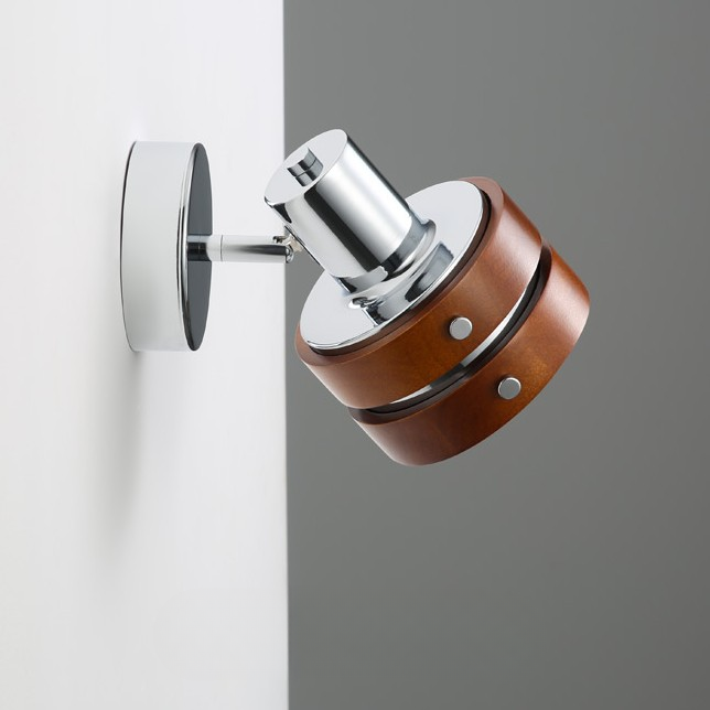 Elric Traditional Vintage Cylinder Wood Wall Light