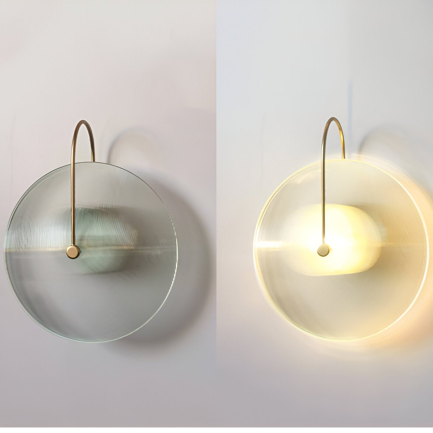Modern Nordic Round Glass Wall Light