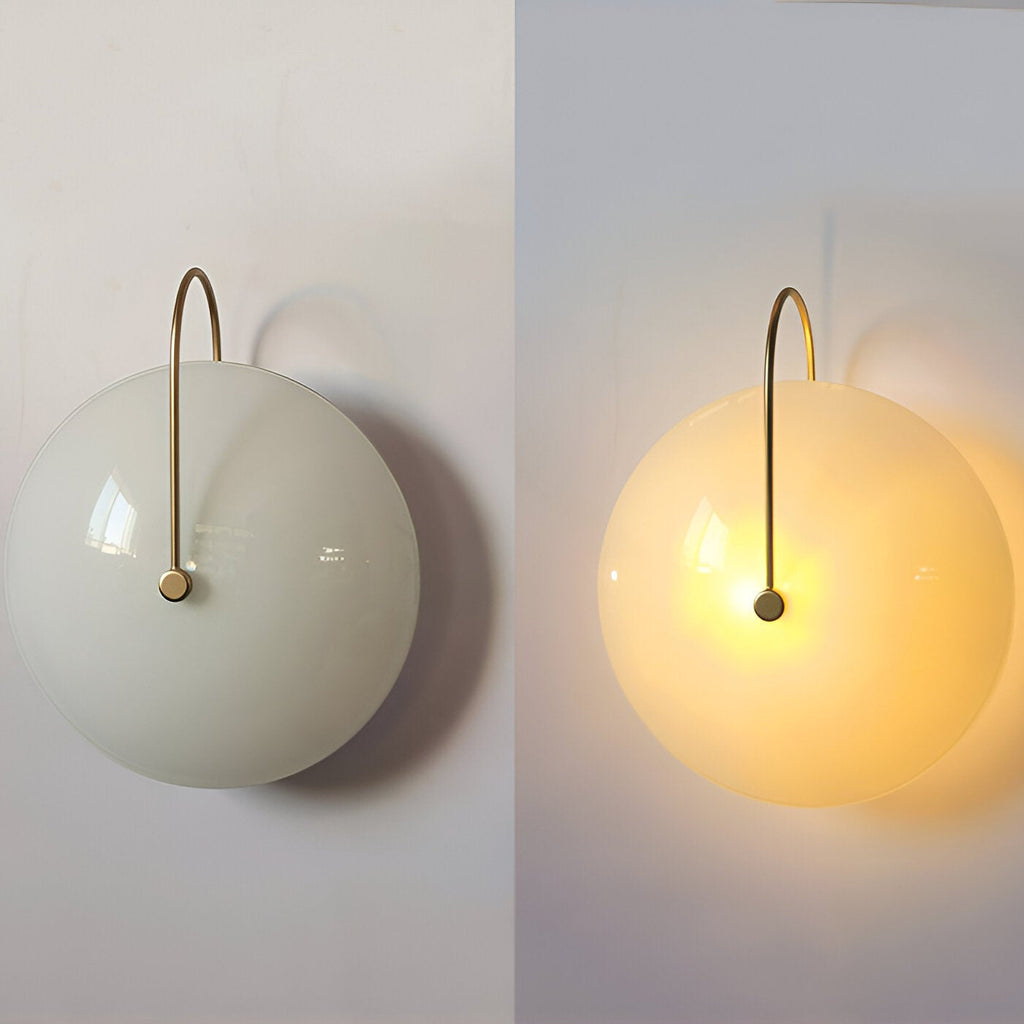 Modern Nordic Round Glass Wall Light