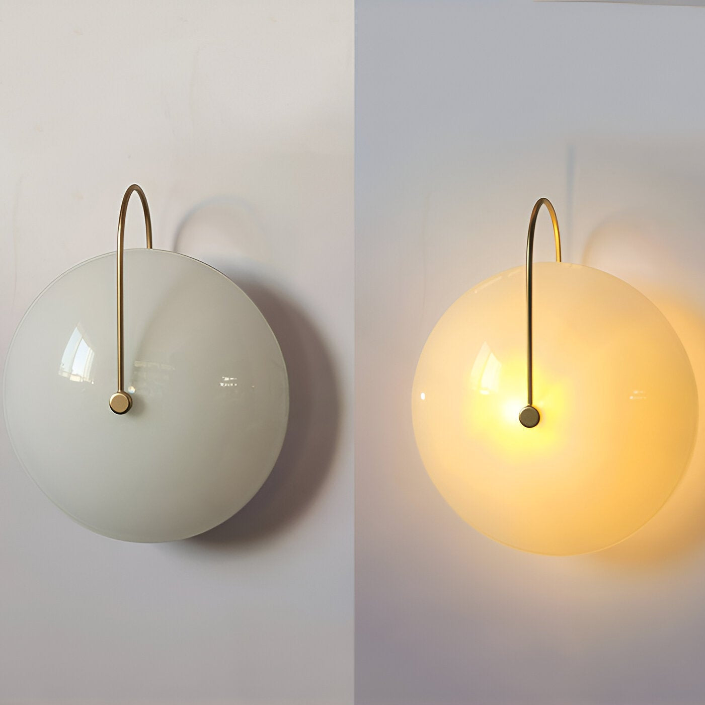 Modern Nordic Round Glass Wall Light
