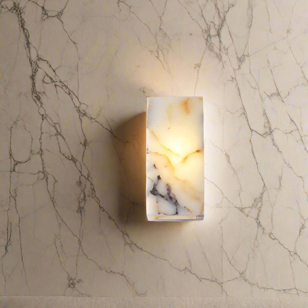 Luxury Marble Moonshade Natural Stone Wall Light
