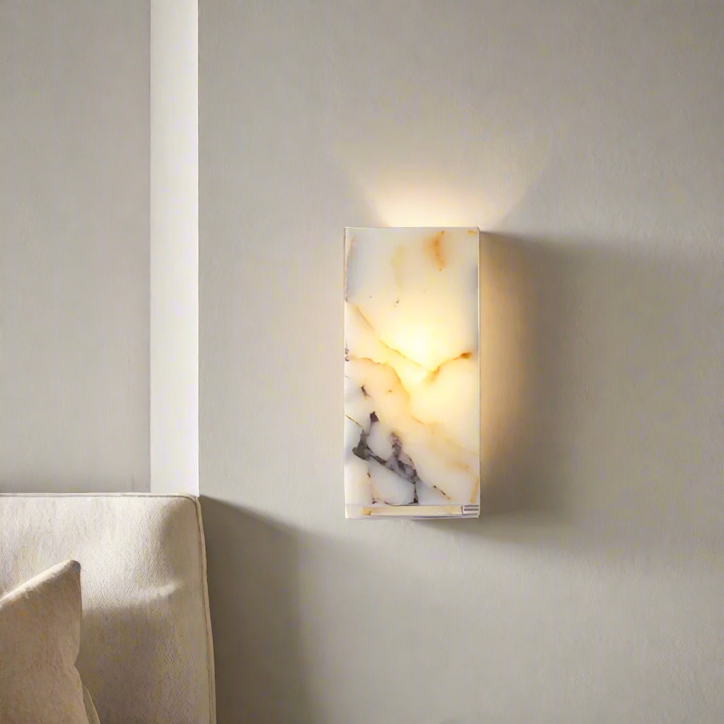 Luxury Marble Moonshade Natural Stone Wall Light