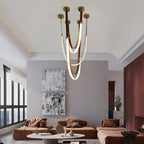 Nordic PU Leather LED Belt Ceiling Light