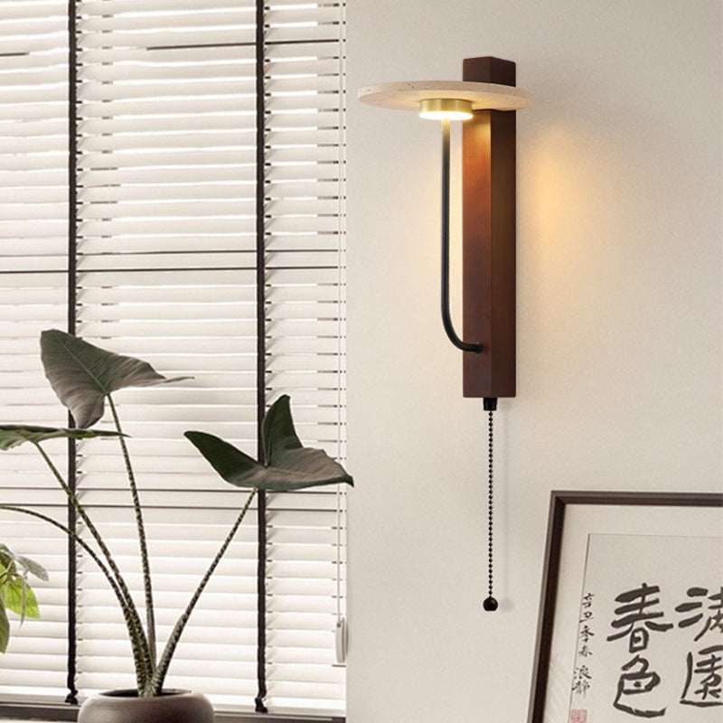 Travertine Oriental Style Wall Light
