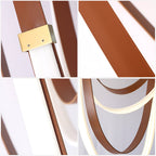 Nordic PU Leather LED Belt Ceiling Light