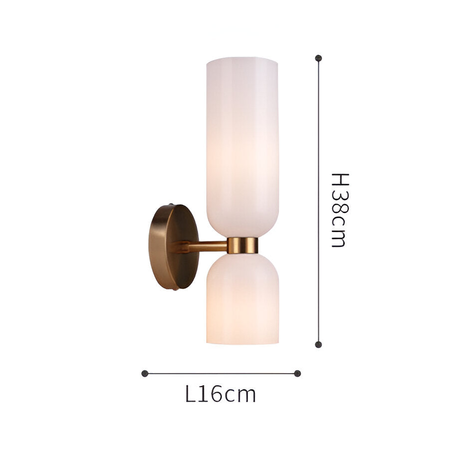 Velora Nordic Double Glass Wall Light