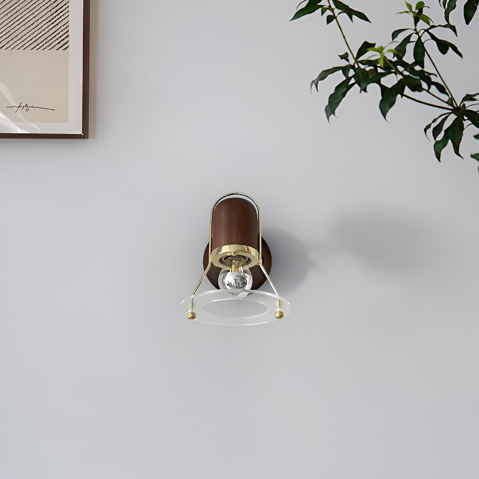 Japanese Retro Style Walnut Haughanv Wall Light