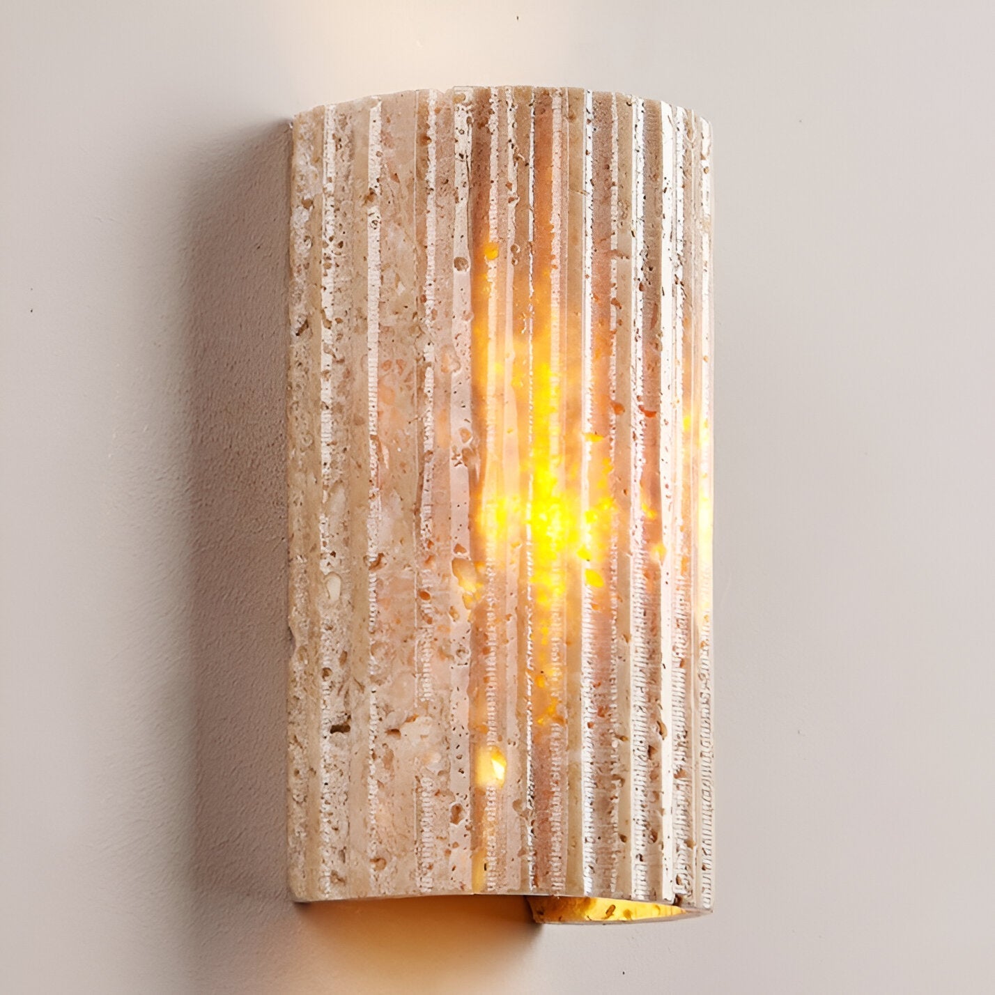 Solaro Travertine Garden Outdoor Wall Light
