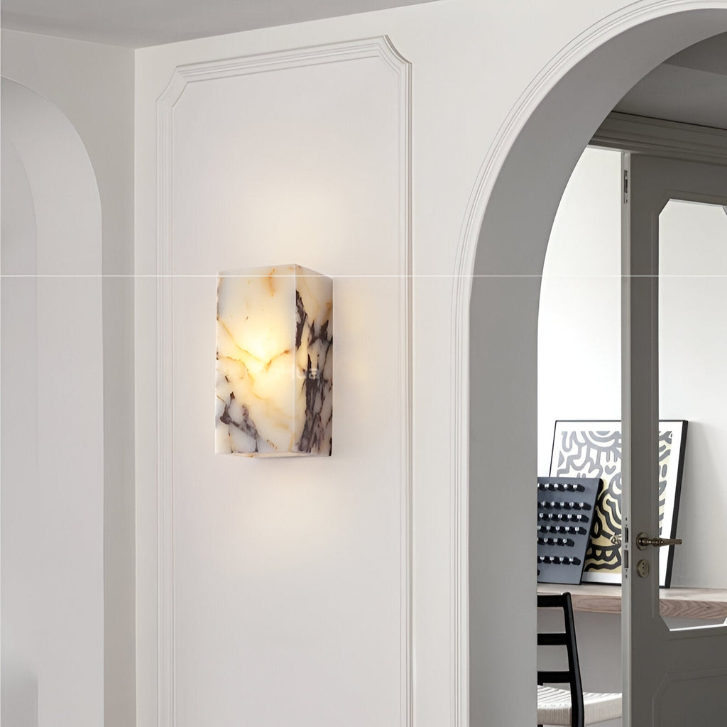 Luxury Marble Moonshade Natural Stone Wall Light