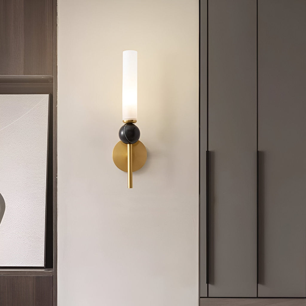 Marble Light Luxury Copper Long Pole Wall Light