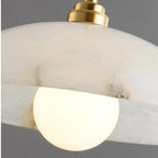 Modern Alabaster Dome Pendant Light