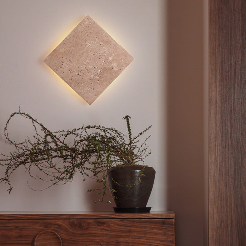 Travertine Square Wall Light