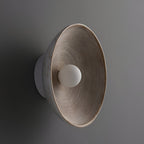 Retro Ceramic Style Resin Round Japandi LED Wall Light