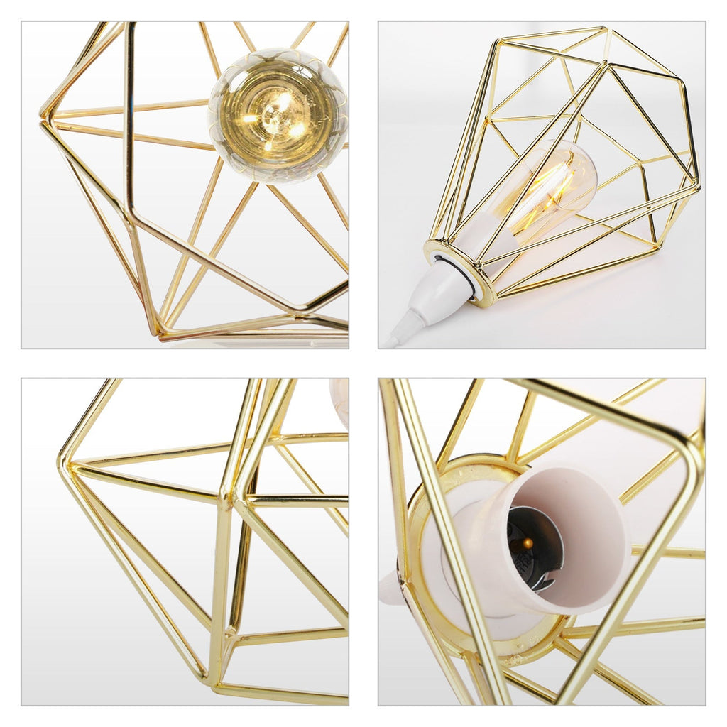 Nordic Diamond-Shaped Metal Pendant Light