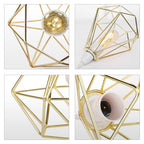 Nordic Diamond-Shaped Metal Pendant Light