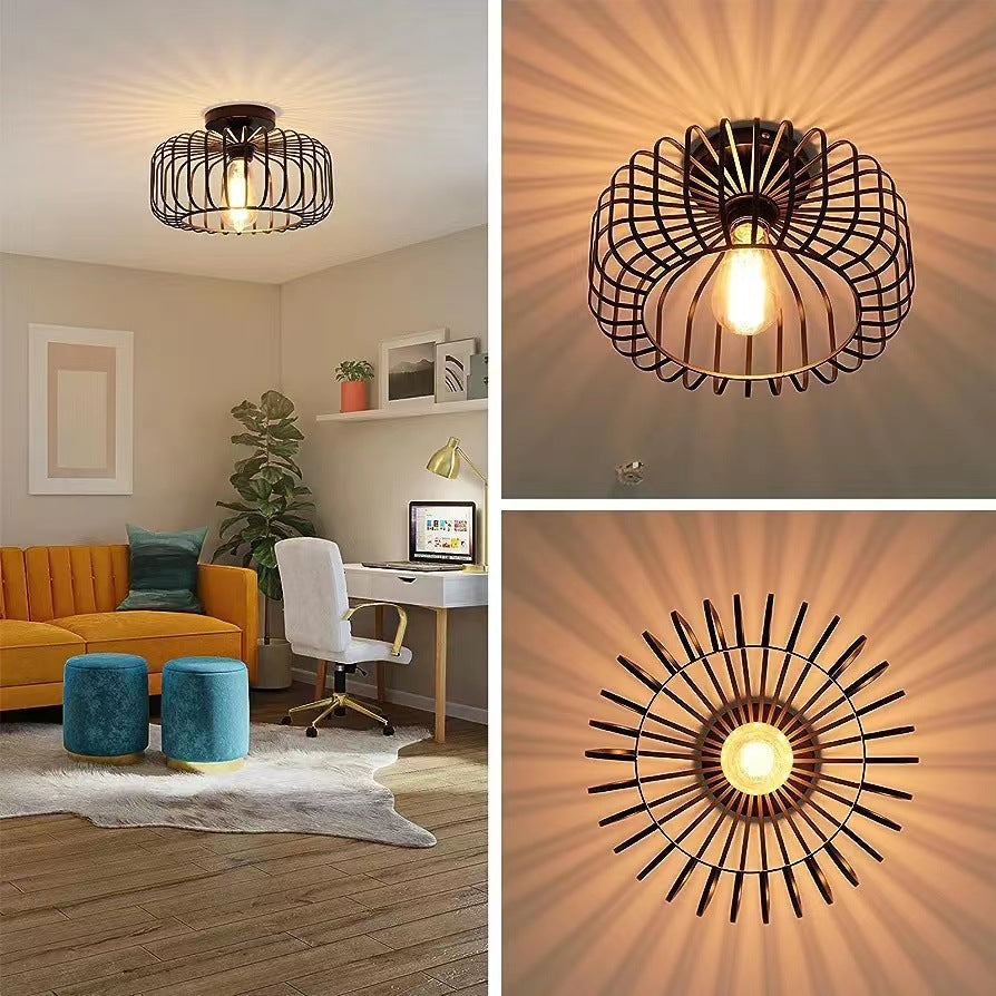 Modern Industrial Birdcage Ceiling Light