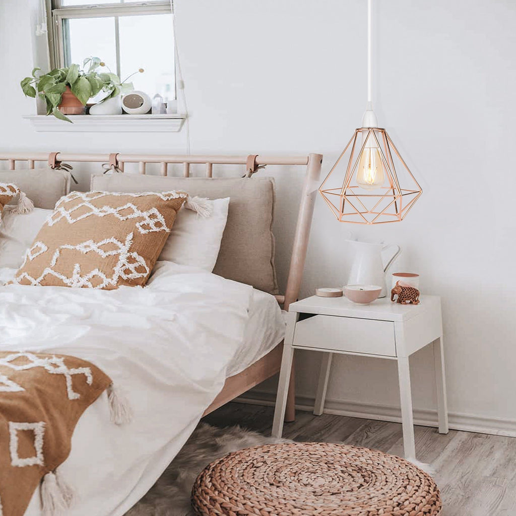 Nordic Diamond-Shaped Metal Pendant Light
