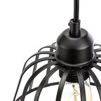 Retro Industrial Black Metal Trio Pendant Light