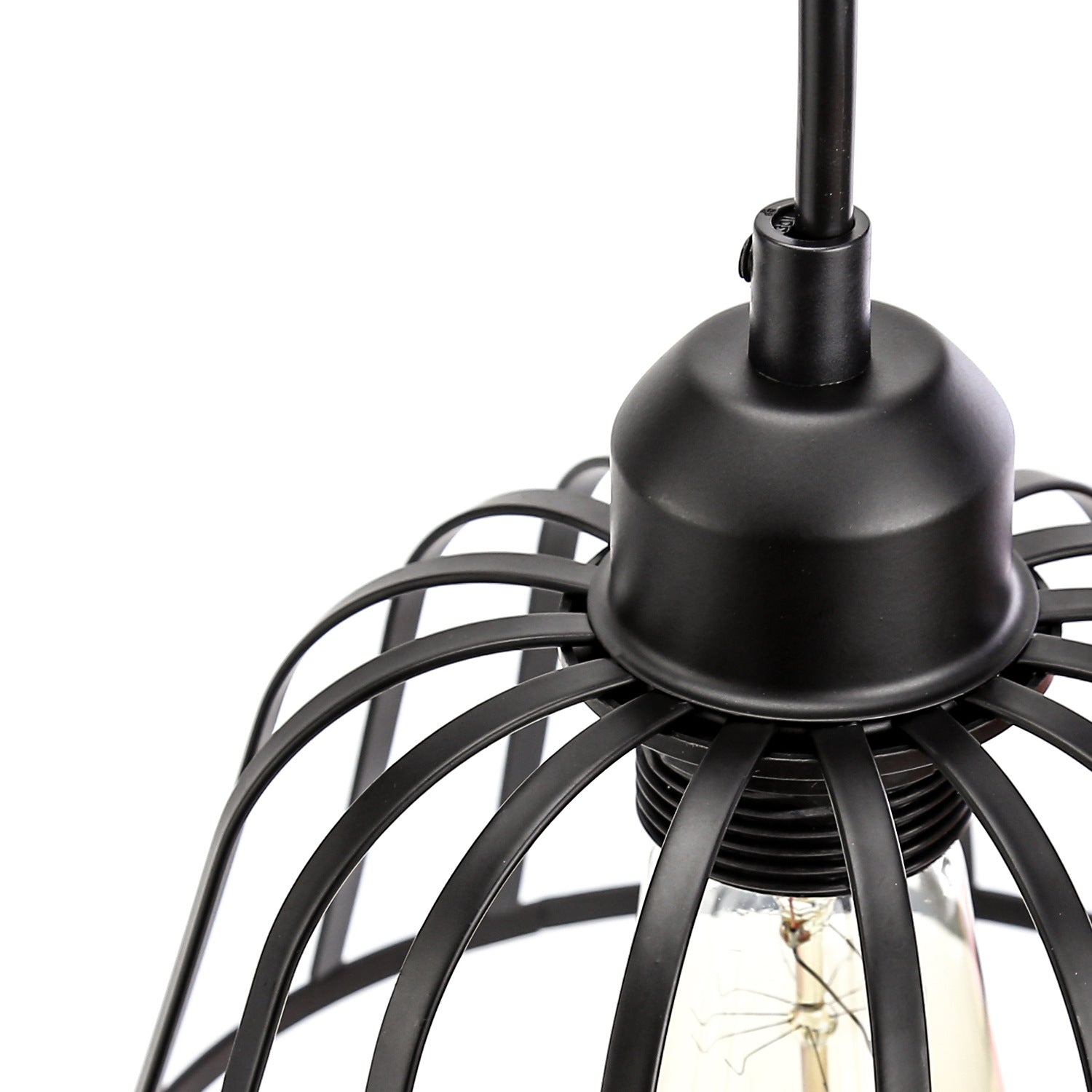 Retro Industrial Black Metal Trio Pendant Light
