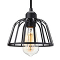 Retro Industrial Black Metal Trio Pendant Light