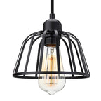 Retro Industrial Black Metal Trio Pendant Light