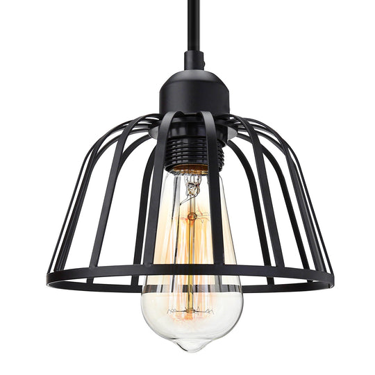 Retro Industrial Black Metal Trio Pendant Light